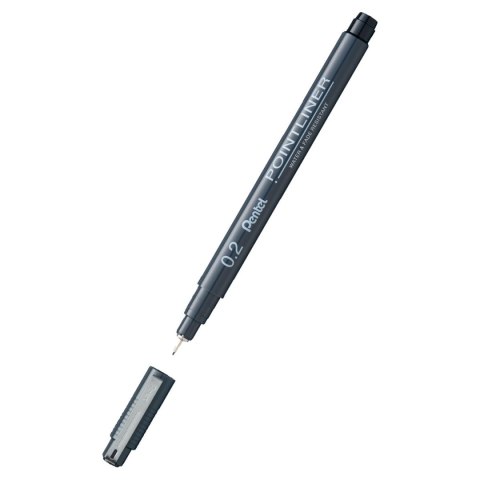Cienkopis POINTLINER czarny wkład czarny 1kol. Pentel (S209-2A)