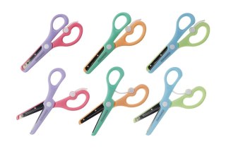 Nożyczki dla dzieci bezpieczne z osłoniętym ostrzem z odbojnikiem 13,5cm