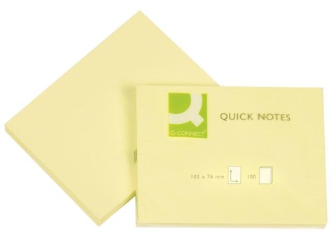 Notes samoprzylepny (karteczki) żółty jasny 100k [mm:] 102x76 Q-Connect (KF01410)