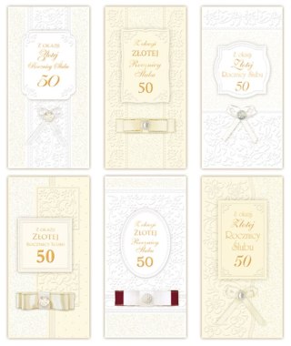 Kartka składana Rocznica ślubu DL Merigraf (5902221807886)