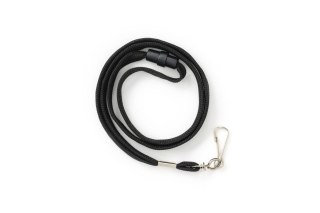 Smycz taśma wypinająca z karabińczykiem czarna czarna Argo (601288)