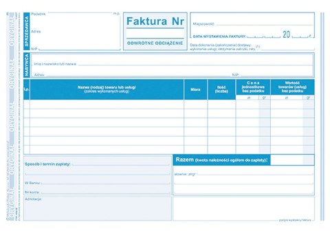 Druk offsetowy faktura A5 80k. Michalczyk i Prokop (109-3E)