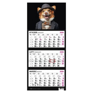 Kalendarz ścienny PIES 310mm x 790mm Press