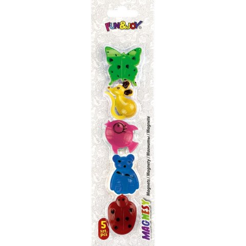 Magnes zwierzątka 40 mm 5szt mix Fun&Joy (FJ-MT40ZW)