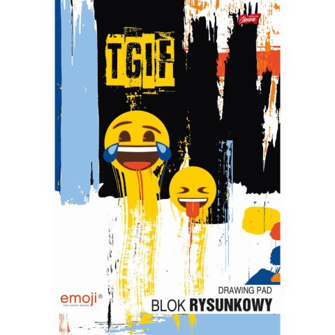 Blok rysunkowy emoji A4 biały 80g 20k Unipap