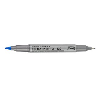 Marker do cd niebieski dwustronny wkład niebieski 0,5-1,0mm Toma (To-320)