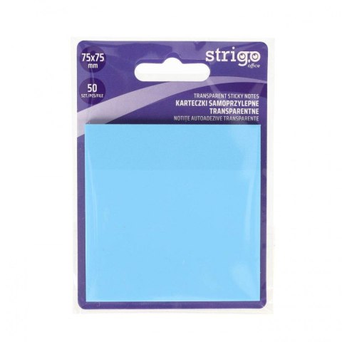 Notes samoprzylepny (karteczki) NEONOWE niebieski jasny 50k [mm:] 75x75 Strigo (SSN028)