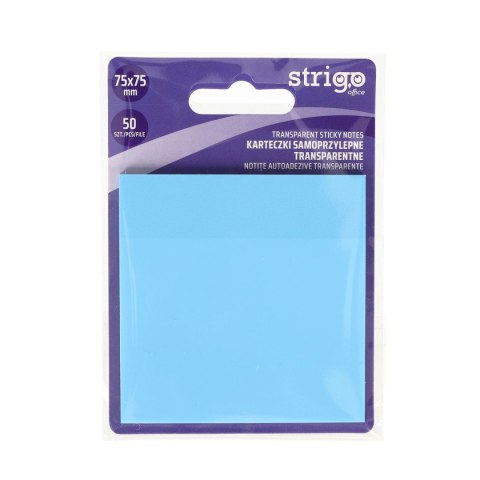 Notes samoprzylepny (karteczki) NEONOWE niebieski jasny 50k [mm:] 75x75 Strigo (SSN028)