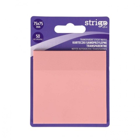 Notes samoprzylepny (karteczki) NEONOWE różowy jasny 50k [mm:] 75x75 Strigo (SSN026)