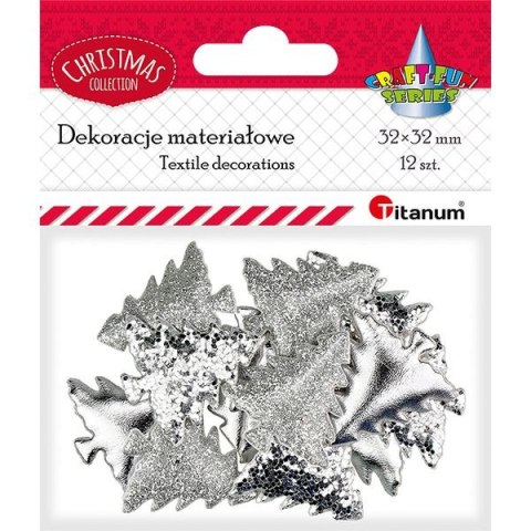 Ozdoba materiałowa Craft-Fun Series Srebrne choinki Titanum (BJ25042704)