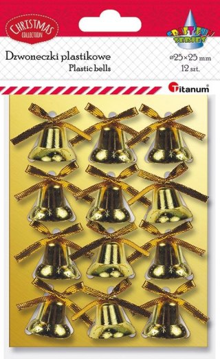 Ozdoba świąteczna Craft-Fun Series dzwoneczki plastikowe Titanum (DIY-XM(506))