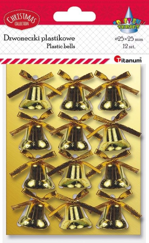 Ozdoba świąteczna Craft-Fun Series dzwoneczki plastikowe Titanum (DIY-XM(506))
