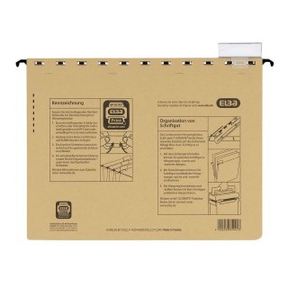 Skoroszyt Vertic Ultimate wiszący A4 brązowy karton 230g Elba (100081039)