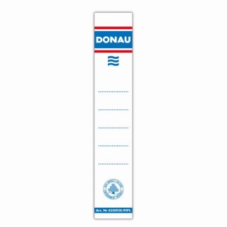 Etykiety opisowe do segregatora biały [mm:] 28x153 Donau (8350920-09PL)
