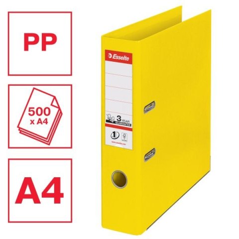 Segregator dźwigniowy No.1 Power Vivida A4 75mm żółty Esselte (624070)