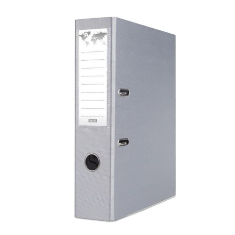 Segregator dźwigniowy z szyną A4 75mm szary Basic (21024221-10)