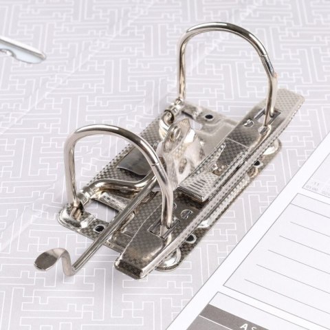 Segregator dźwigniowy z szyną A4 75mm szary Basic (21024221-10)