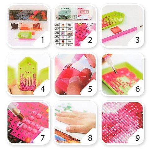 Zestaw kreatywny Diamentowa mozaika 30x40cm Wodospad Flamingo Line (TMS12056)