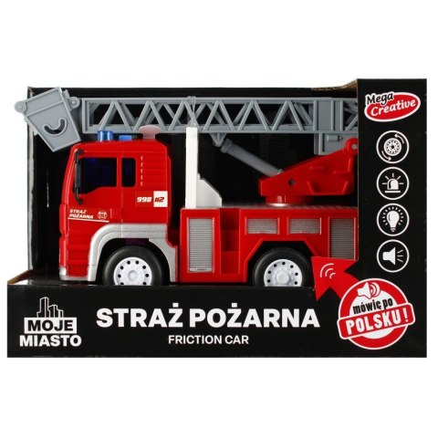 Samochód strażacki 21cm światło i dźwięk Mega Creative (522135)