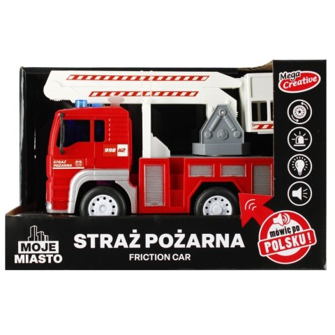Samochód strażacki 21cm światło i dźwięk Mega Creative (522135)