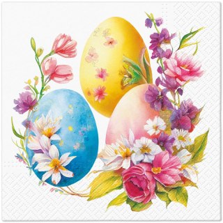 Serwetki Lunch WN Egg Bouquet mix nadruk bibuła [mm:] 330x330 Paw (SDL146700)