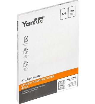 Etykieta samoprzylepna Y003 A4 biała [mm:] 48,5x25,4 Yanda (150-1466)