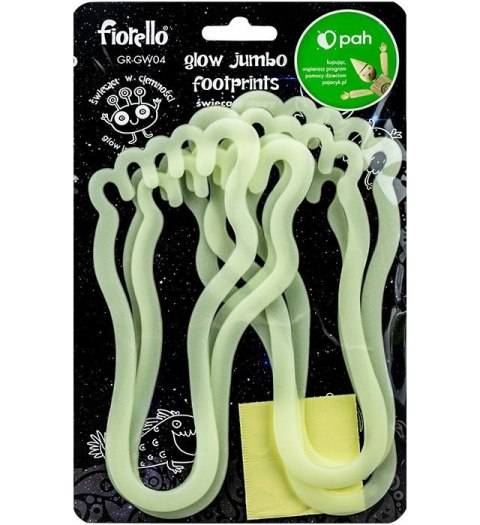 Naklejka ścienna Fluorescencyjna 6 szt stopy Fiorello (170-2803)