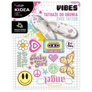 Tatuaż GOOD VIBES TATUAŻE DO OBUWIA ŚWIECĄCE W CIEMNOŚCI Kidea (TZOCKA)