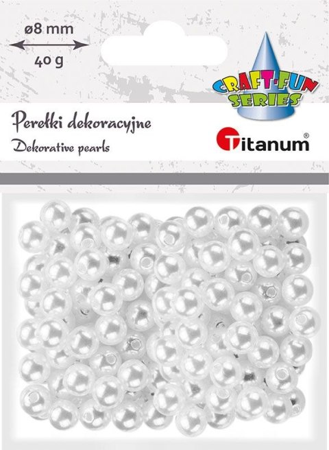 Perełki Craft-Fun Series 8mm białe Titanum (X108)