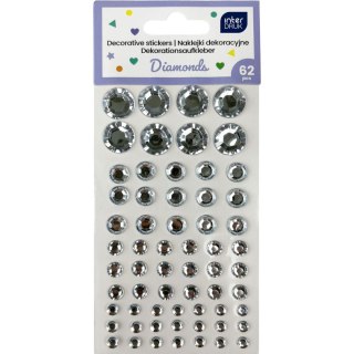 Naklejka (nalepka) DIAMONDS dekoracyjna Interdruk (62 szt)