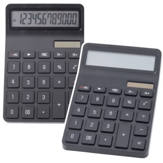 Kalkulator na biurko Szkolny 12-Cyfrowy Wyświetlacz LCD Solar Czarny Lean (21867)