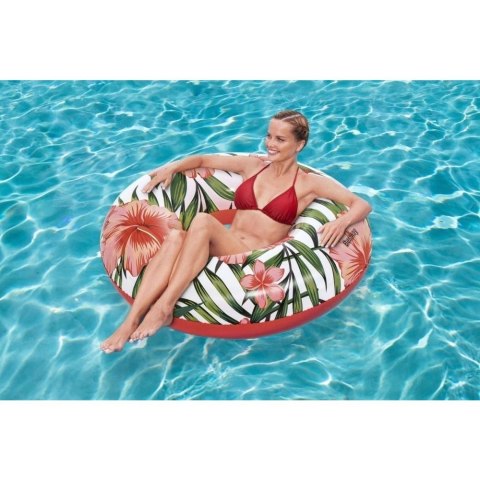 Koło do pływania Z Palmami Różowe 119 cm Best Way (9658)
