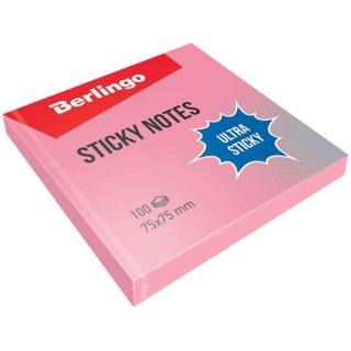 Notes samoprzylepny (karteczki) różowy 100k [mm:] 75x75 Berlingo (270294)