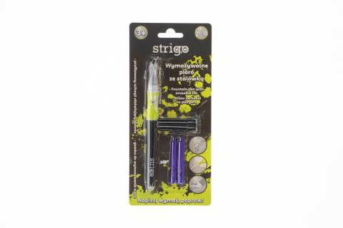 Pióro wieczne wymazywalne cxarne ze stalówką Strigo (SSC338)
