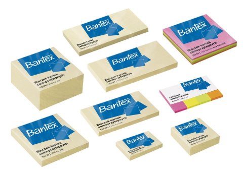 Notes samoprzylepny (karteczki) żółty 100k [mm:] 50x75 Bantex (400086385)