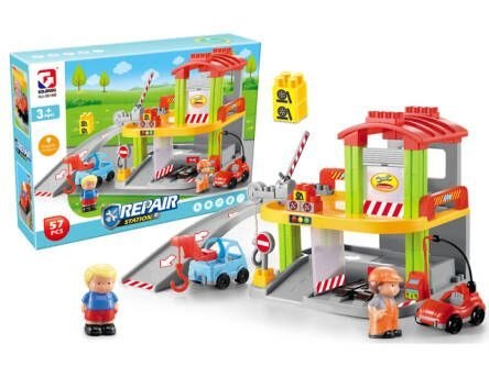 Klocki plastikowe dla malucha,parking 57 elementów Icom (7161807)