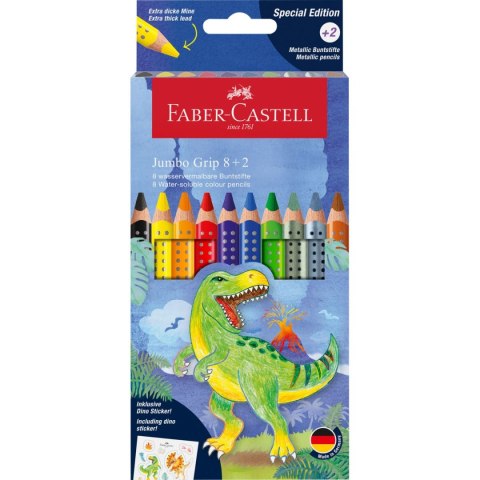 Kredki ołówkowe dinozaury +naklejki Faber Castell (110922 FC)