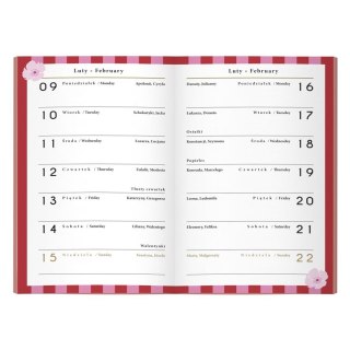 Kalendarz książkowy (terminarz) miękka oprawa FLOWERS A6 Interdruk (64 stony)