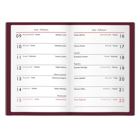 Kalendarz książkowy (terminarz) miękka oprawa FLOWERS A6 Interdruk (64 stony)