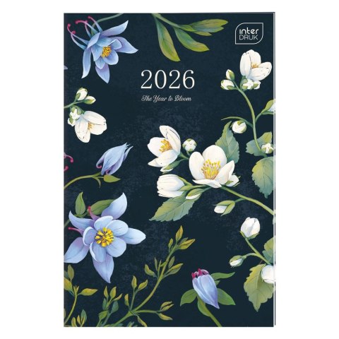 Kalendarz książkowy (terminarz) miękka oprawa FLOWERS A6 Interdruk (64 stony)