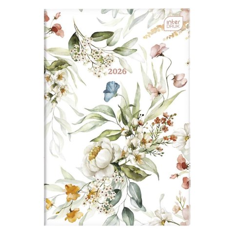 Kalendarz książkowy (terminarz) miękka oprawa FLOWERS A6 Interdruk (64 stony)
