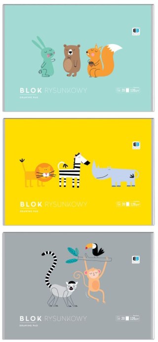 Blok rysunkowy A3 biała 120g 20k Interdruk