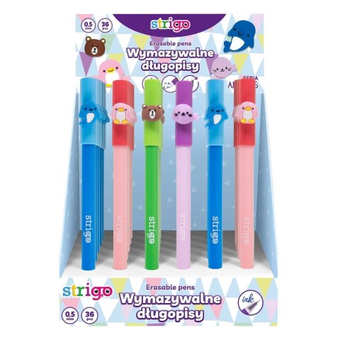 Długopis wymazywalny wkład niebieski 0,5mm Strigo (SSC153)