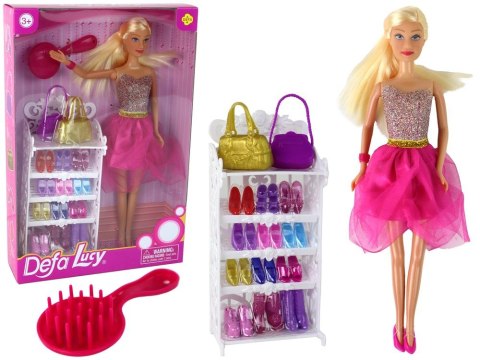 Lalka Lucy Sukienka Różowa Brokatowa Zestaw Buty [mm:] 290 Lean (14776)