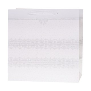 Torba prezentowa torebka lux brok Biała horyzont Kwadrat [mm:] 370x370x 200 Rozette (5907354051090)