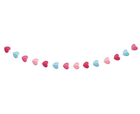 Girlanda Love is in the air - Serduszka 3D, 200 cm Godan (RV-GPLS)