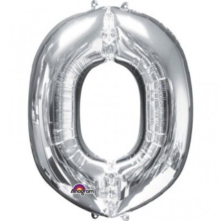 Balon foliowy litera O srebrna 16cal Amscan (3304001)