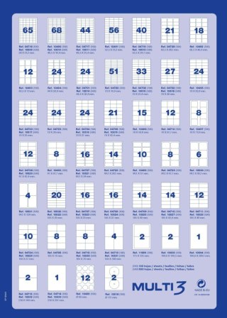 Etykieta samoprzylepna A4 biały [mm:] 48,5x25,4 Multi3 (4717)