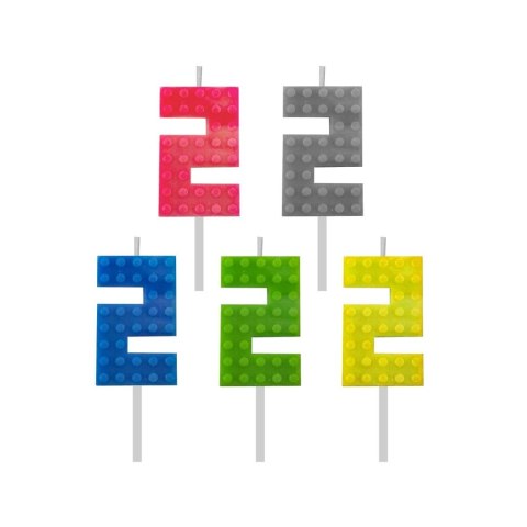Świeczka urodzinowa klocki numer 2 Godan (7C-SUK2)