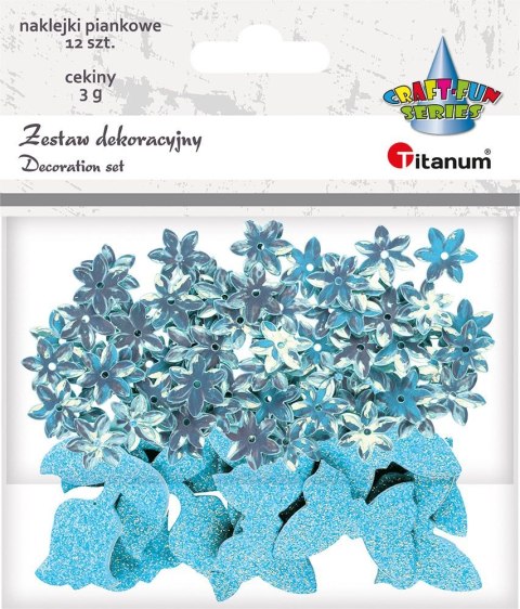 Zestaw dekoracyjny Craft-Fun Series cekiny+naklejki Titanum (5030B)